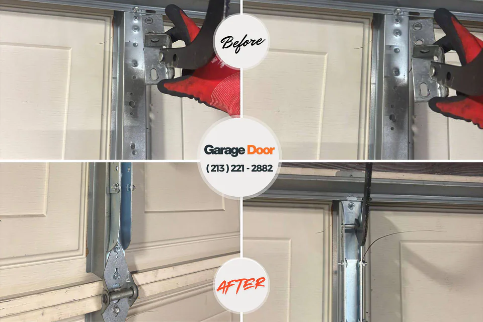 Before and after: garage door repair Hillsboro Beach, FL